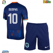 Nederland Memphis Depay #10 Bortedraktsett Barn EM 2024 Kortermet (+ Korte bukser)